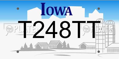 T248TT Iowa License Plate