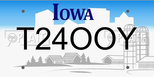 T24OOY Iowa License Plate