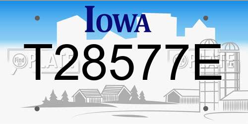 T28577E Iowa License Plate