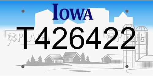 T426422 Iowa License Plate