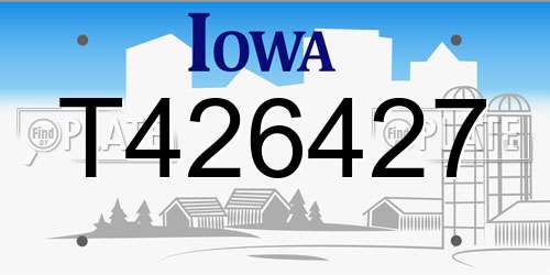T426427 Iowa License Plate