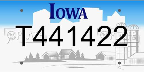 T441422 Iowa License Plate