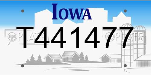 T441477 Iowa License Plate