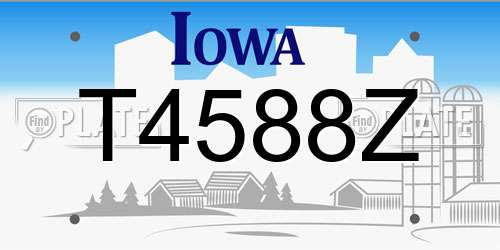 T4588Z Iowa License Plate