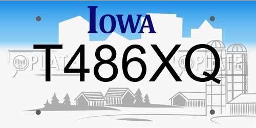 T486XQ Iowa License Plate