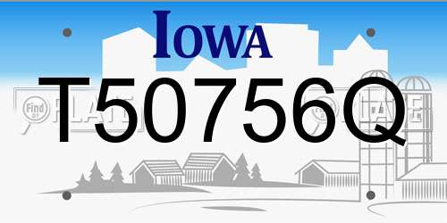 T50756Q Iowa License Plate
