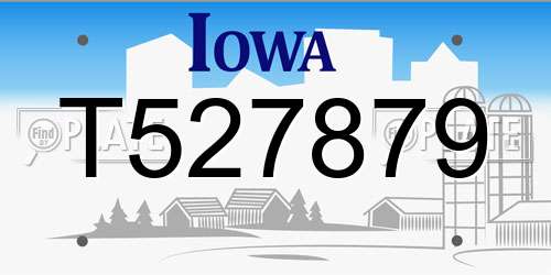 T527879 Iowa License Plate
