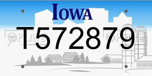 T572879 Iowa License Plate