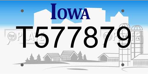 T577879 Iowa License Plate