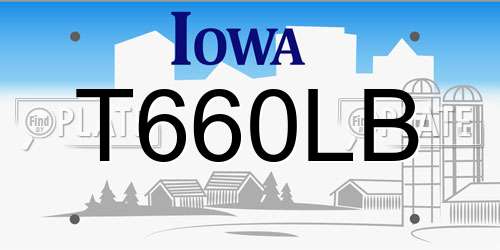 T660LB Iowa License Plate