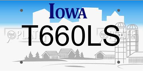 T660LS Iowa License Plate
