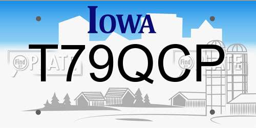 T79QCP Iowa License Plate