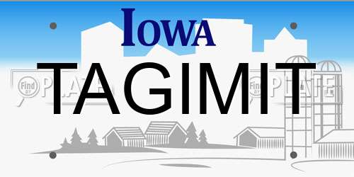 TAGIMIT Iowa License Plate