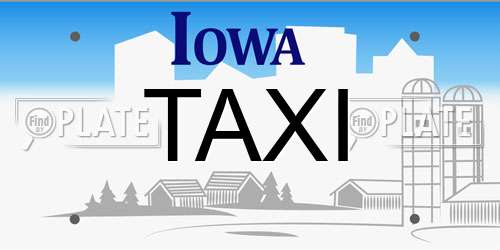 TAXI Iowa License Plate