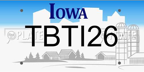 TBTI26 Iowa License Plate
