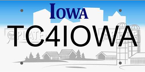 TC4IOWA Iowa License Plate