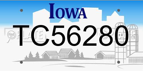 TC56280 Iowa License Plate
