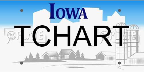 TCHART Iowa License Plate