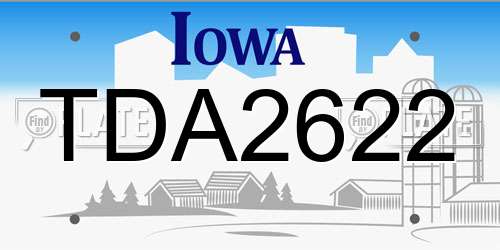 TDA2622 Iowa License Plate