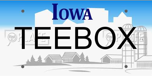 TEEBOX Iowa License Plate