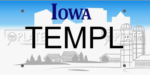 TEMPL Iowa License Plate