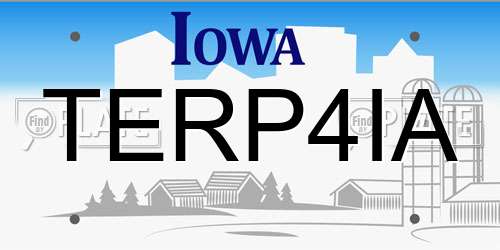 TERP4IA Iowa License Plate