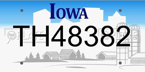 TH48382 Iowa License Plate