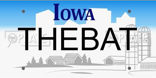 THEBAT Iowa License Plate