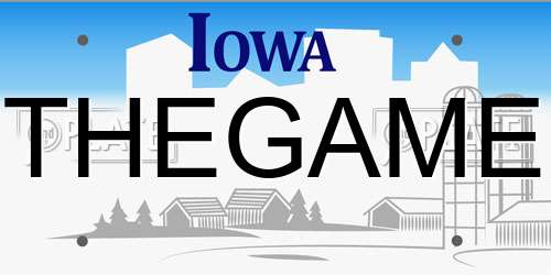 THEGAME Iowa License Plate