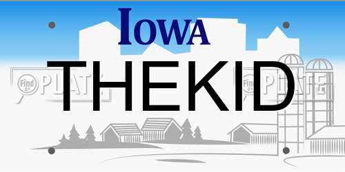 THEKID Iowa License Plate