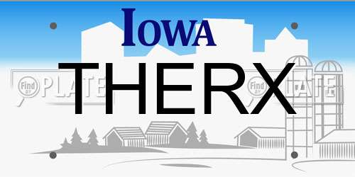 THERX Iowa License Plate