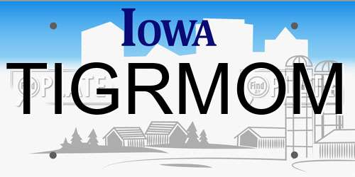 TIGRMOM Iowa License Plate