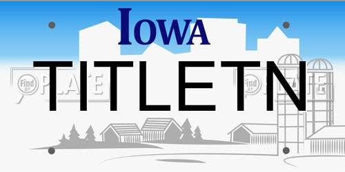 TITLETN Iowa License Plate