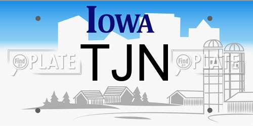 TJN Iowa License Plate