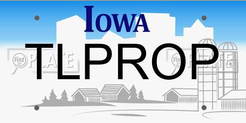 TLPROP Iowa License Plate