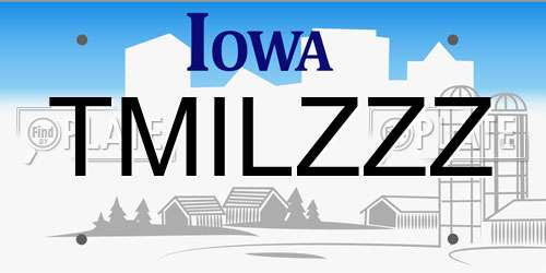 TMILZZZ Iowa License Plate