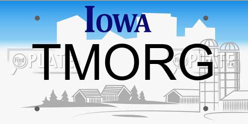 TMORG Iowa License Plate