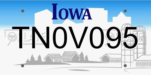 TN0V095 Iowa License Plate