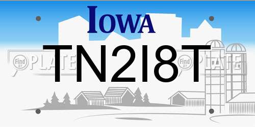 TN2I8T Iowa License Plate