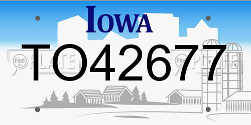 TO42677 Iowa License Plate