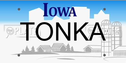 TONKA Iowa License Plate