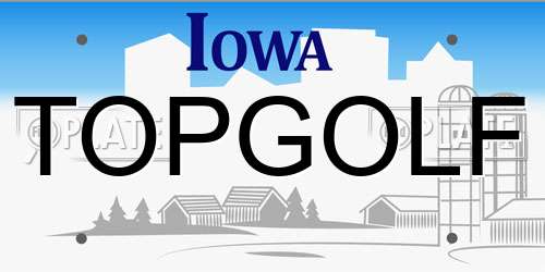 TOPGOLF Iowa License Plate