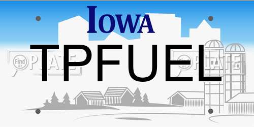 TPFUEL Iowa License Plate