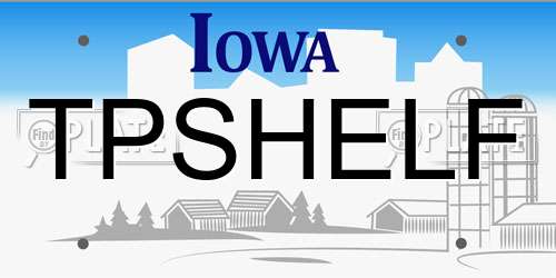 TPSHELF Iowa License Plate