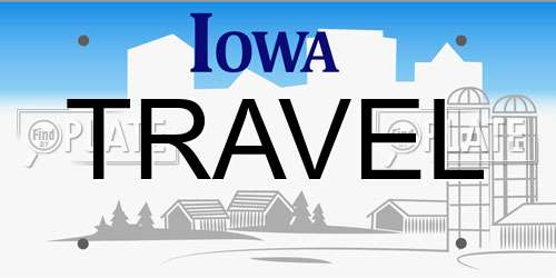TRAVEL Iowa License Plate
