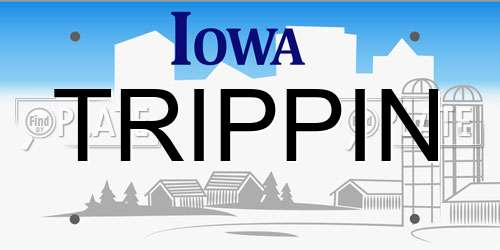 TRIPPIN Iowa License Plate