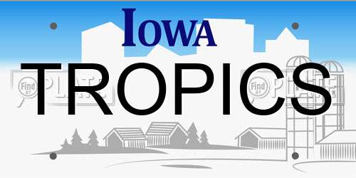 TROPICS Iowa License Plate