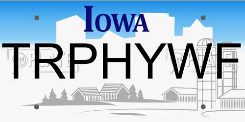 TRPHYWF Iowa License Plate