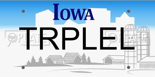 TRPLEL Iowa License Plate