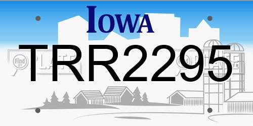 TRR2295 Iowa License Plate
